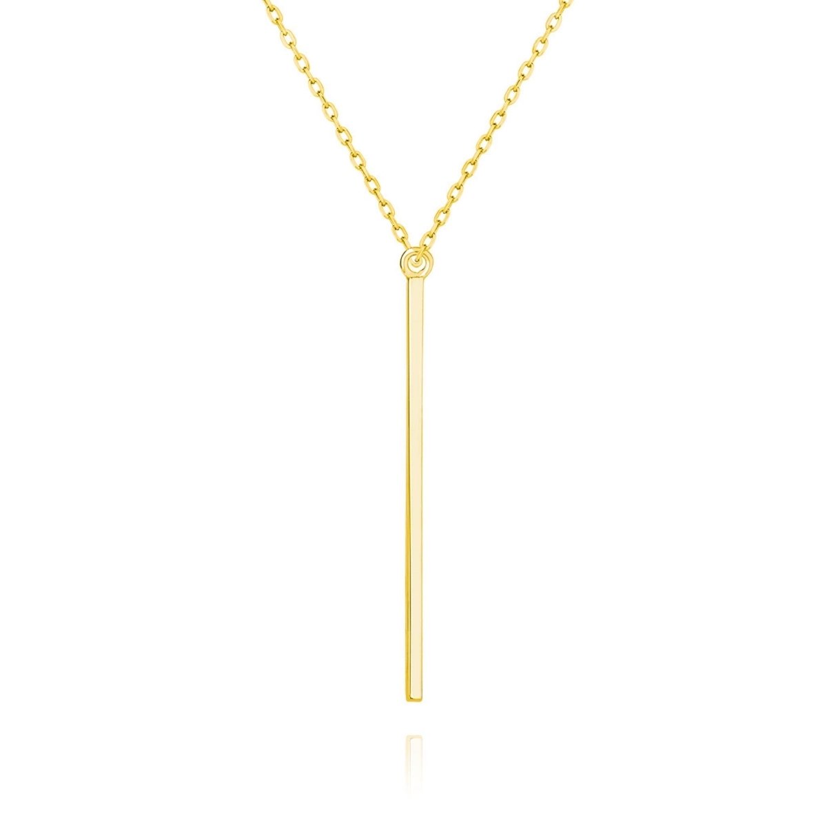 Gold-plated silver necklace with long pendant - #jewelry for women# - Starry Silver