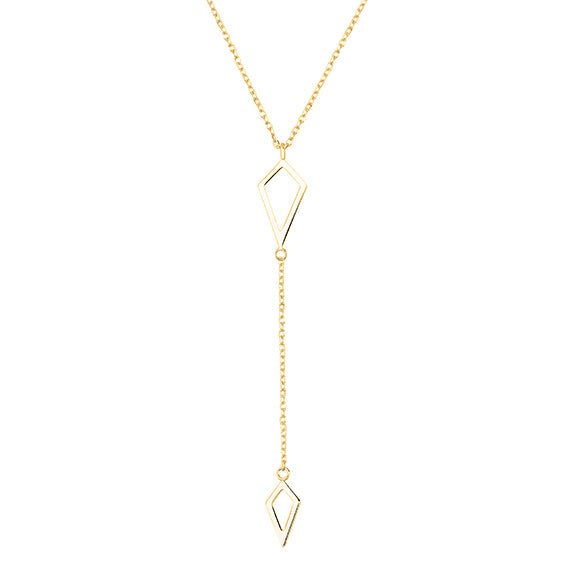 Gold-plated silver necklace -chain rhombus - #jewelry for women# - Starry Silver