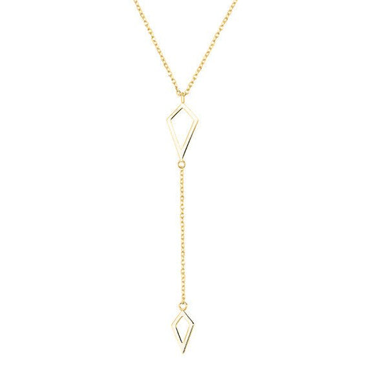 Gold-plated silver necklace -chain rhombus - #jewelry for women# - Starry Silver