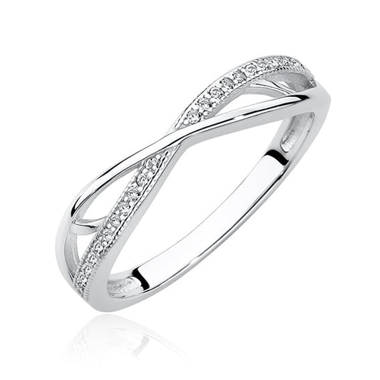 Silver ring with cubic zirconia and cross - #jewelry for women# - Starry Silver