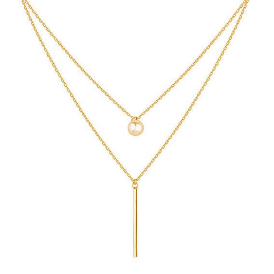 Gold-plated silver necklace - layered necklace - #jewelry for women# - Starry Silver