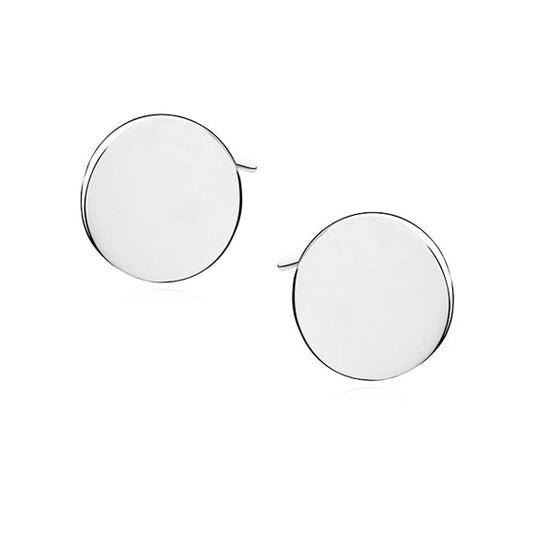 Silver earrings circle - #jewelry for women# - Starry Silver