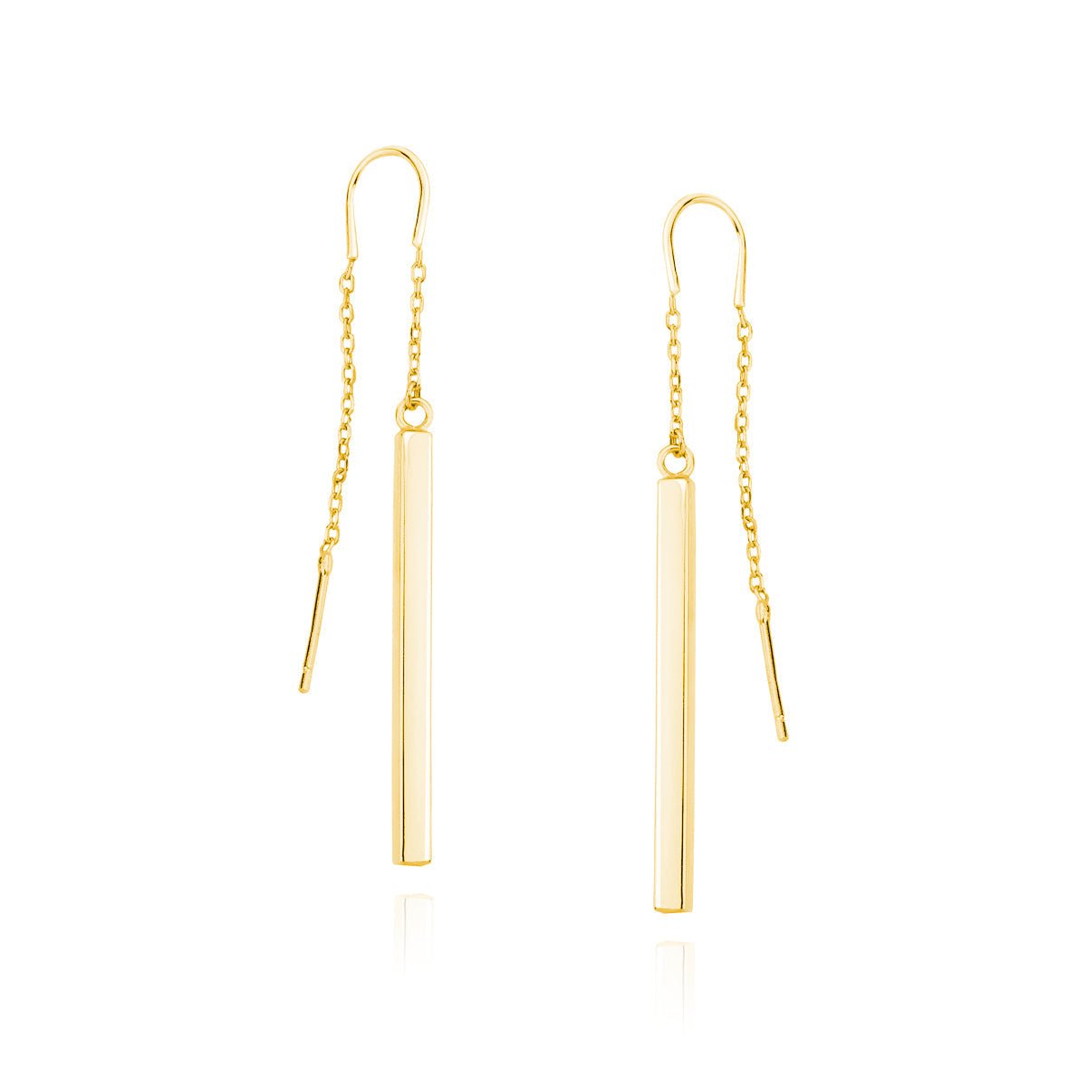 Gold-plated silver earrings - bar earrings - #jewelry for women# - Starry Silver