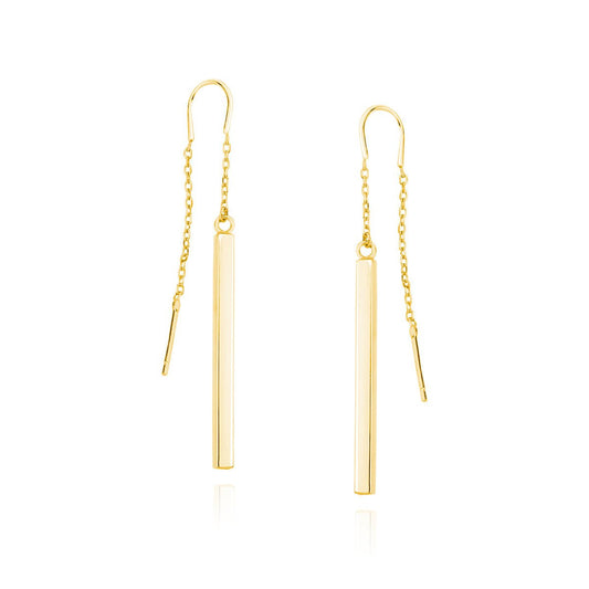 Gold-plated silver earrings - bar earrings - #jewelry for women# - Starry Silver