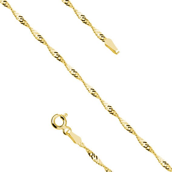 Gold-plated silver chain singapur Ø 027 necklace - #jewelry for women# - Starry Silver