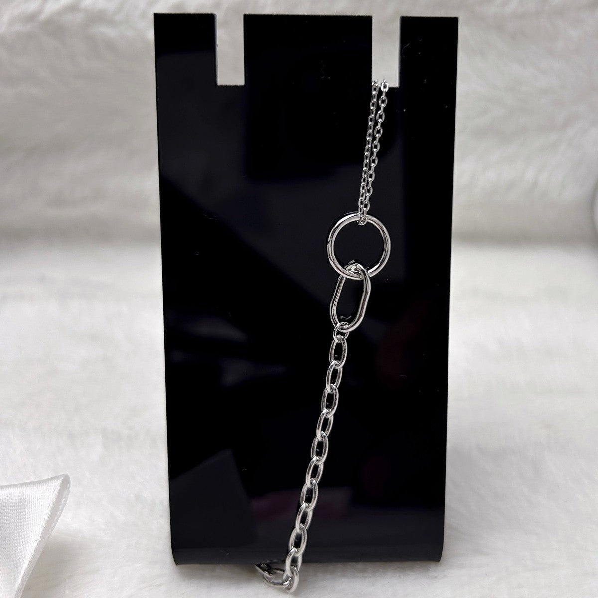 Silver bracelet - double chain circle charms - #jewelry for women# - Starry Silver