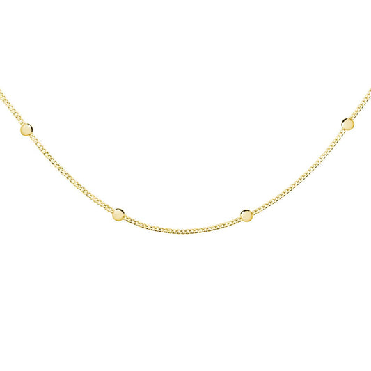 Gold-plated silver choker necklace with balls - #jewelry for women# - Starry Silver