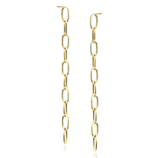 Gold-plated silver earrings - chain earrings - #jewelry for women# - Starry Silver